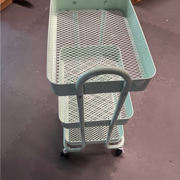 Other - Mint Green Metal Kids Storage Cart Arts & crafts / school work / etc